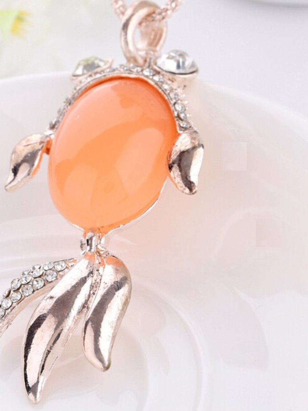 4 Korean Style Fashion Gold Plated Long Necklace Sweater Chain Jewelry Goldfish